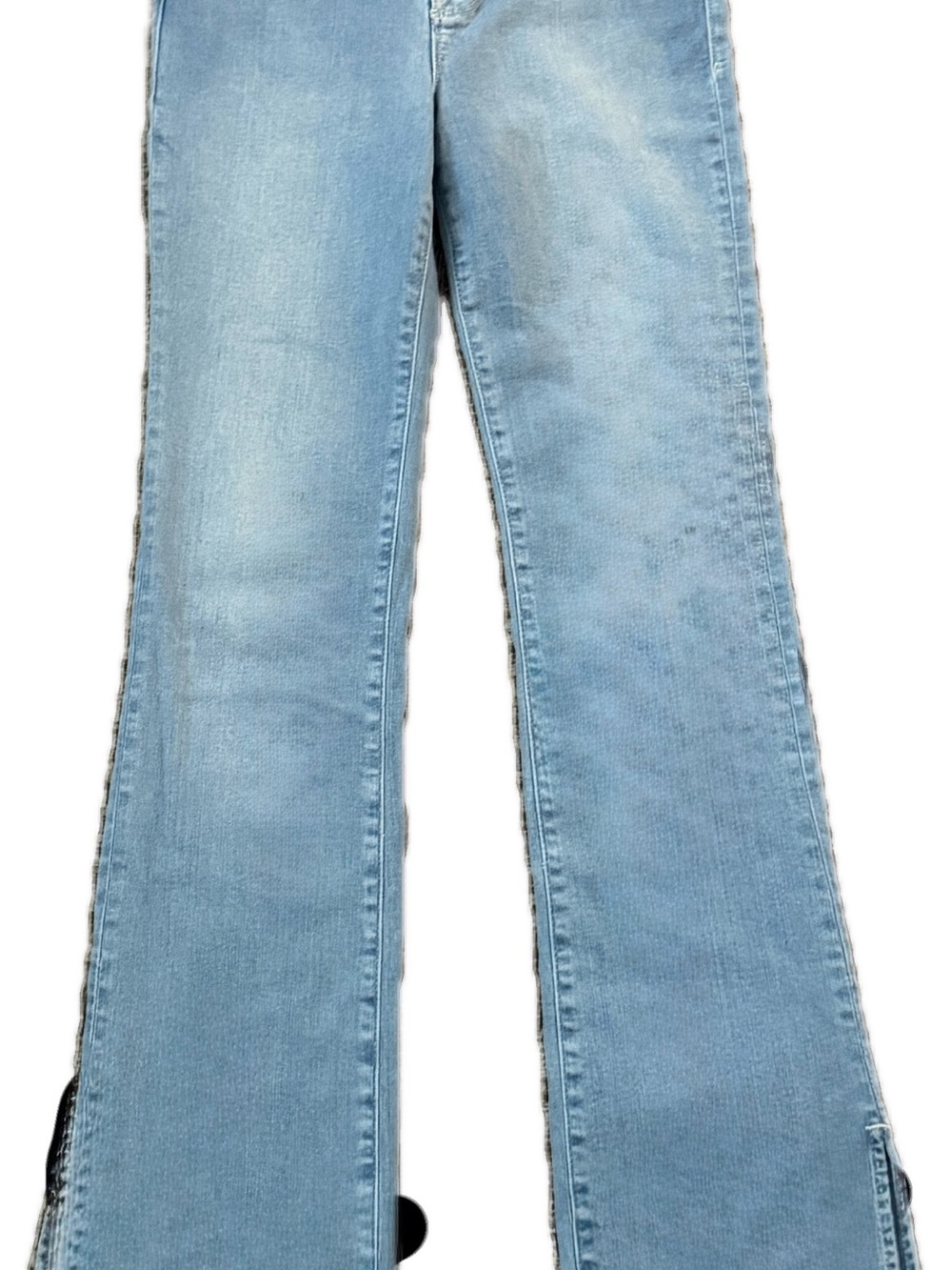 Frame Denim Pale Blue Wide-Leg Jeans
